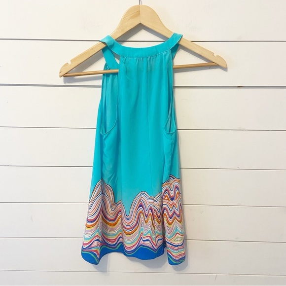 Lily Pulitzer | Rohan 100% Silk Tank Top in Shorely Blue Size Small - Picture 3 of 9